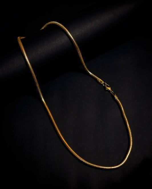 Elegant Artificial Gold Snake Chain Necklace for Men – Stylish & Durable Fashion Jewelry