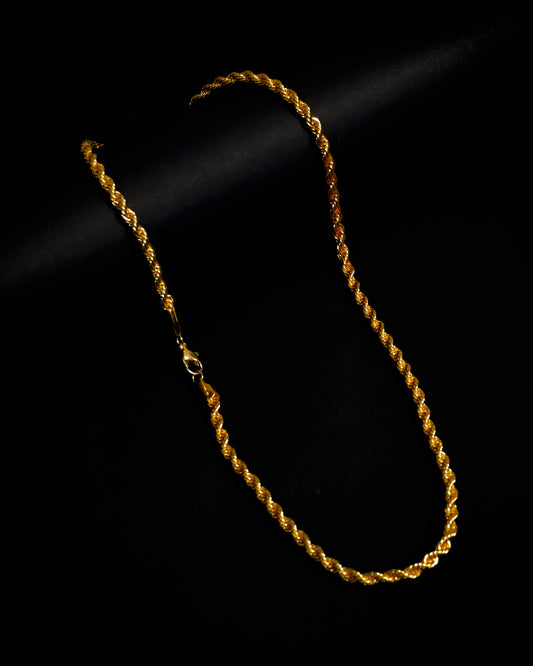 Classic Artificial Gold Rope Chain Necklace for Men – Elegant, Durable Fashion Jewelry