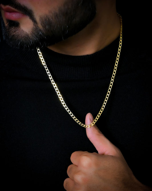 Modern Artificial Gold Box Link Chain Necklace for Men – Stylish & Durable Statement Jewelry