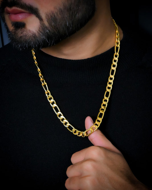 Bold Artificial Gold Cuban Curb Chain Necklace for Men – Trendy & Durable Fashion Accessory